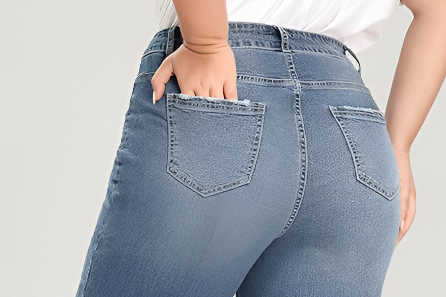 Stylish Plus Size High Waist Jeans