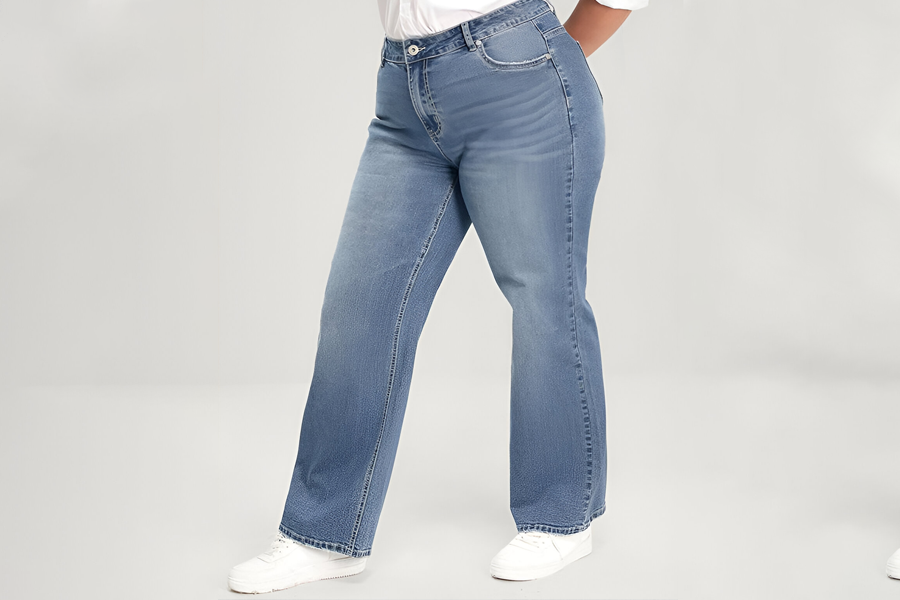 Comfortable Wide Leg Jeans Plus Size