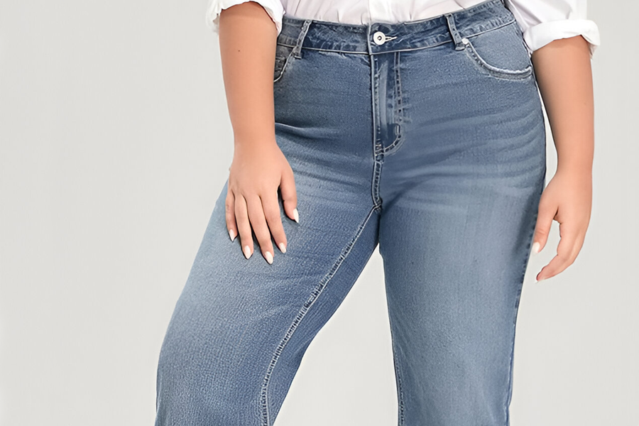 Comfortable Wide Leg Jeans Plus Size